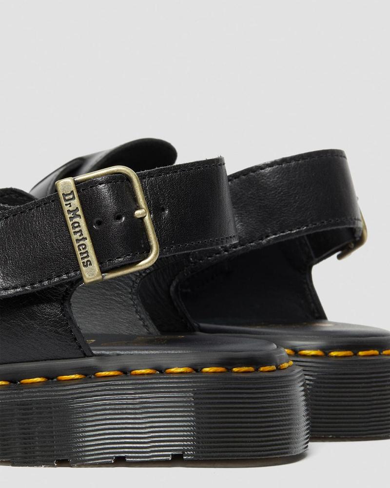 Women's Dr Martens Jorge Made in England Leather Slingbacks Slide Sandals Black | AU 319YXF